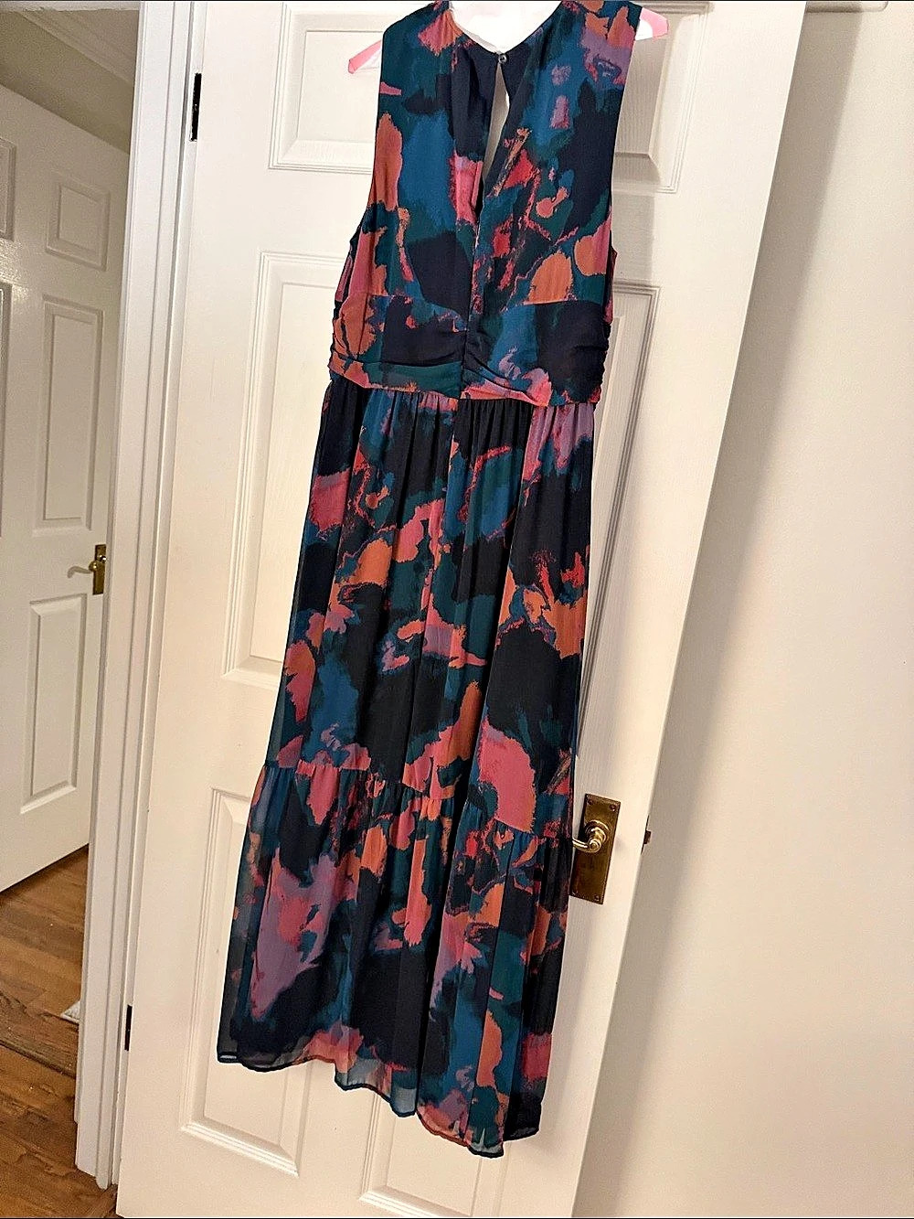 Floral Maxi Dress in Blue & Pink Like New